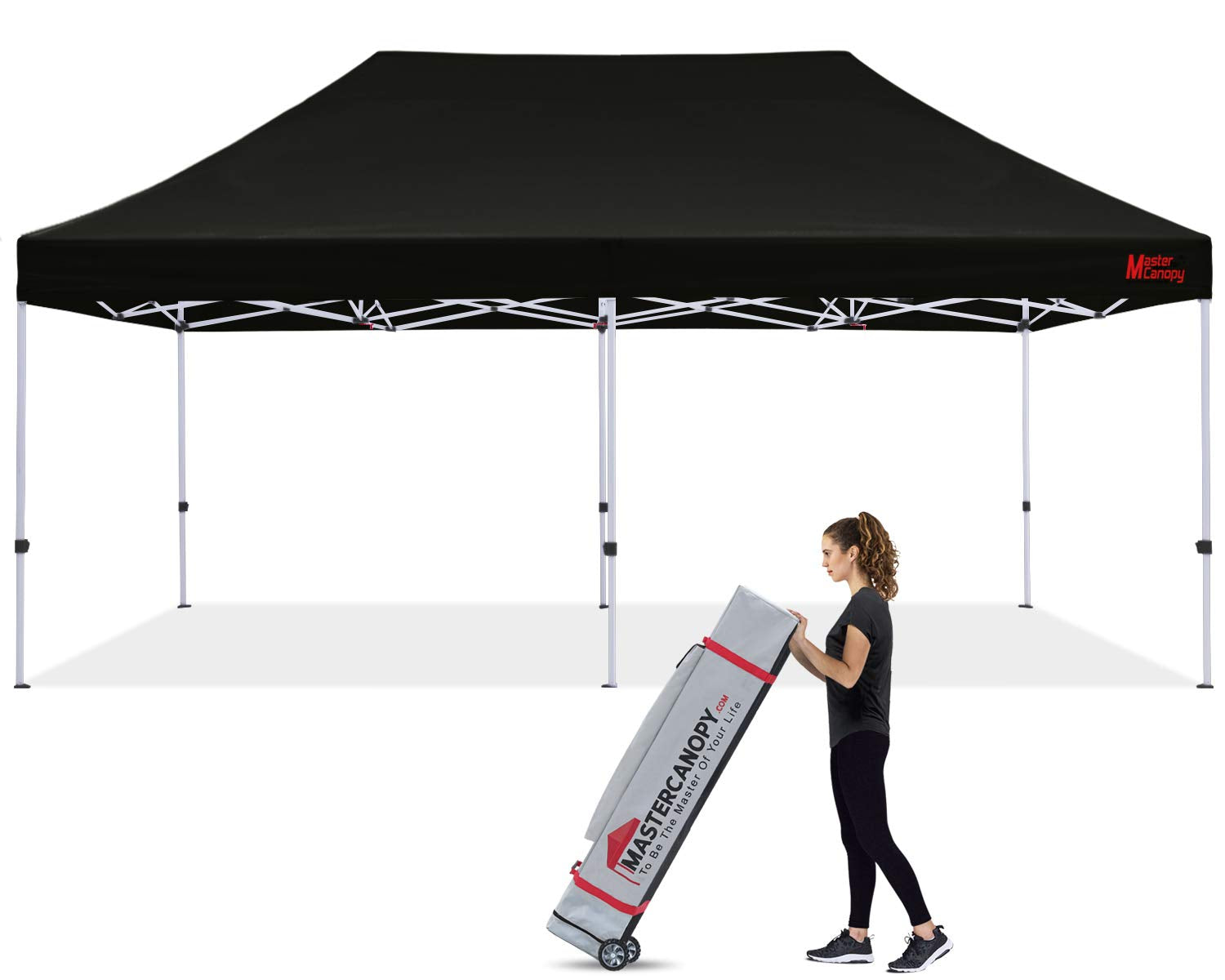 Mastercanopy Pop Up Canopy Tent Commercial 10X20 Instant Shelter (Black)