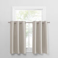 PONY DANCE Cream Blackout Curtains 45 inch Length 2 Panel Set- Thermal Insulated Grommet Curtain Panels for Kitchen/Bedroom/RV C