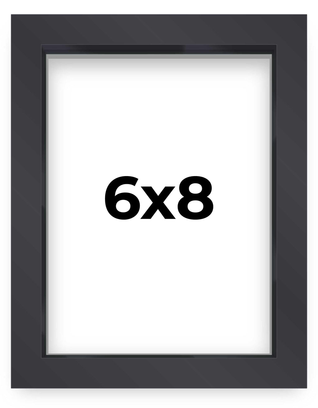 6x8 Shadow Box Frame Contemporary Black Finish | 1'' Depth of Usable Space| Interior Size 6x8 or 8x6 Inches| UV Resistant Acryli