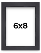 6x8 Shadow Box Frame Contemporary Black Finish | 1'' Depth of Usable Space| Interior Size 6x8 or 8x6 Inches| UV Resistant Acryli