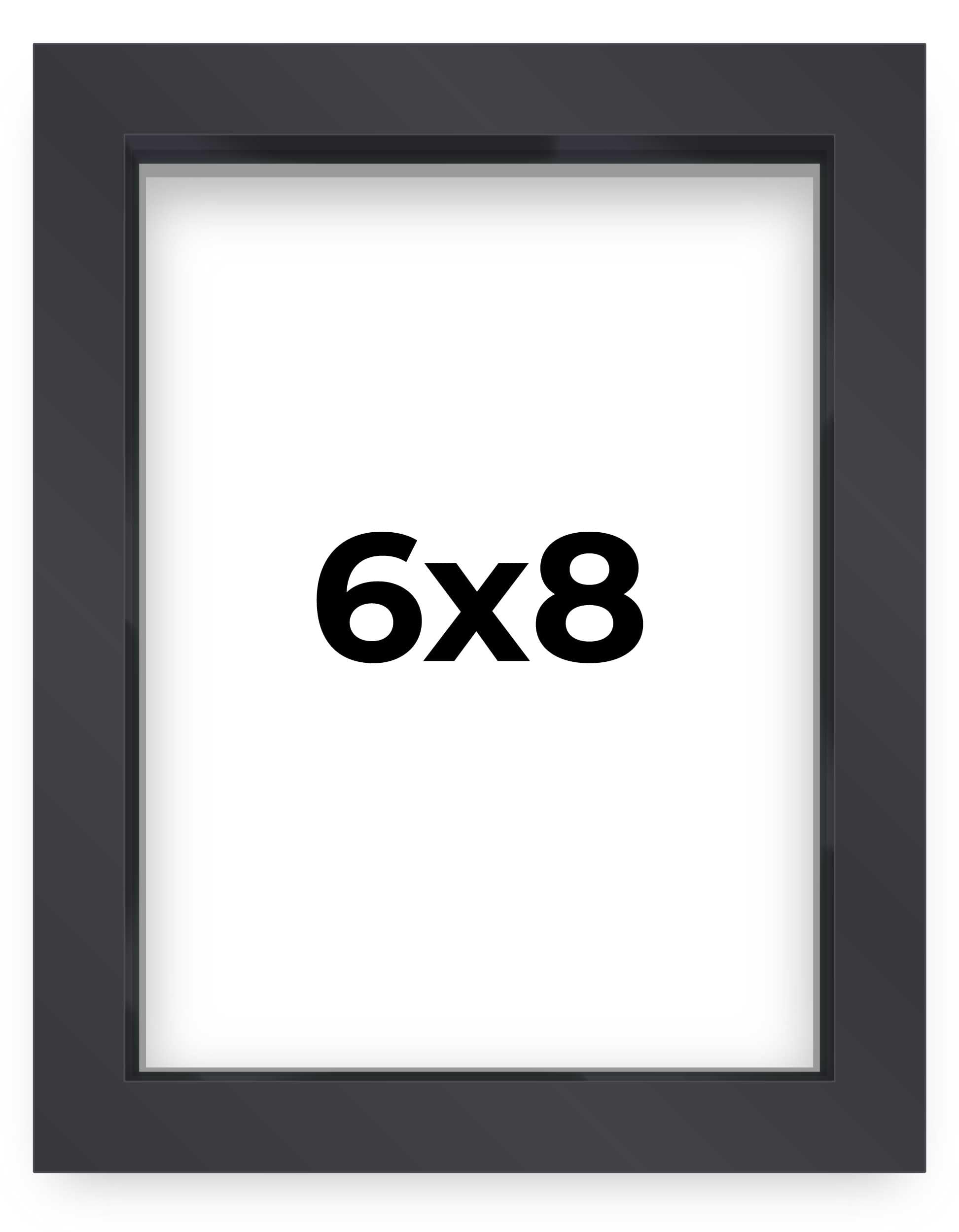 6x8 Shadow Box Frame Contemporary Black Finish | 1'' Depth of Usable Space| Interior Size 6x8 or 8x6 Inches| UV Resistant Acryli