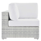 Modway Convene Outdoor Patio Corner Chair, Light Gray White