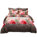 Dolce Mela Dm708Q Duvet Cover Set, Queen, Brown Red