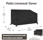 Siruiton Patio Furniture Cover Set ,Fit For 4 Pieces Patio Outdoor Rattan, Wicker Chair Conversation Furniture Sets,Heavy Duty Durable And Water Resistant Fabric (Black)