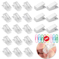 Self Adhesive Clips, 20Pcs Clear Wall Tapestry Clips Plastic Sticky Spring Clips For Hanging Paper Pictures Small Tapestry Hange