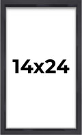 14x24 Shadow Box Display Frame Black | 1'' Depth of Usable Space| Interior Size 14x24 or 24x14 Inches| UV Resistant Acrylic, Aci