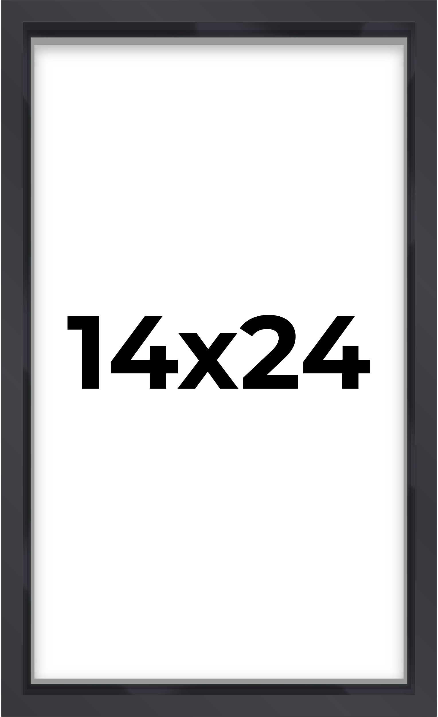 14x24 Shadow Box Display Frame Black | 1'' Depth of Usable Space| Interior Size 14x24 or 24x14 Inches| UV Resistant Acrylic, Aci