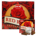 Red Rose Incense Cones And Cone Incense Burner Bundle Insence Insense Hem Incense