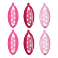 Set Of 6 Mini Banana Clips - Three Pinks