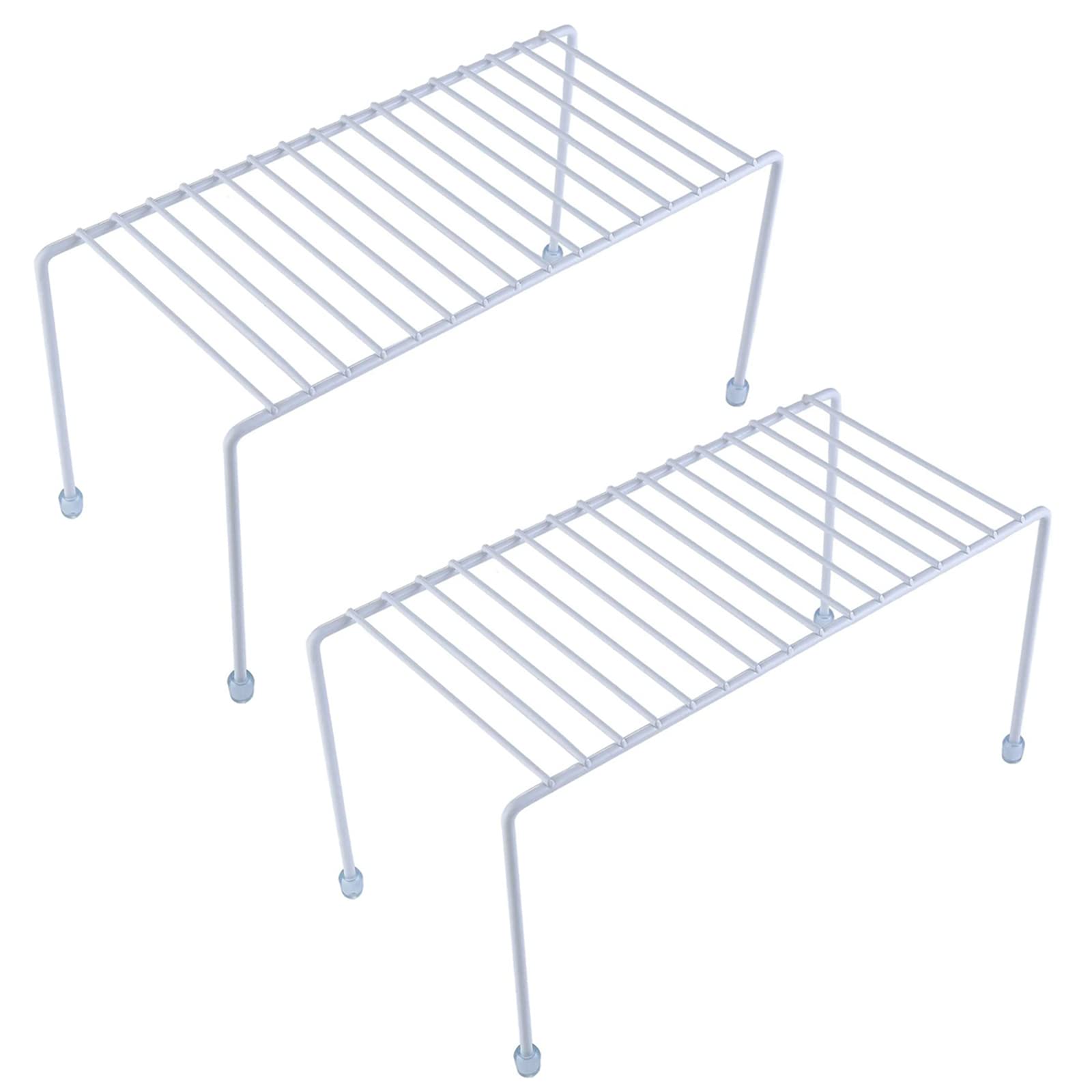 Kitchen Shelves, Cabinet Organization Mini Storage Shelf, Storage Rack Organizer for Kitchen, Fridge, Cabinet, Bathroom (White 2