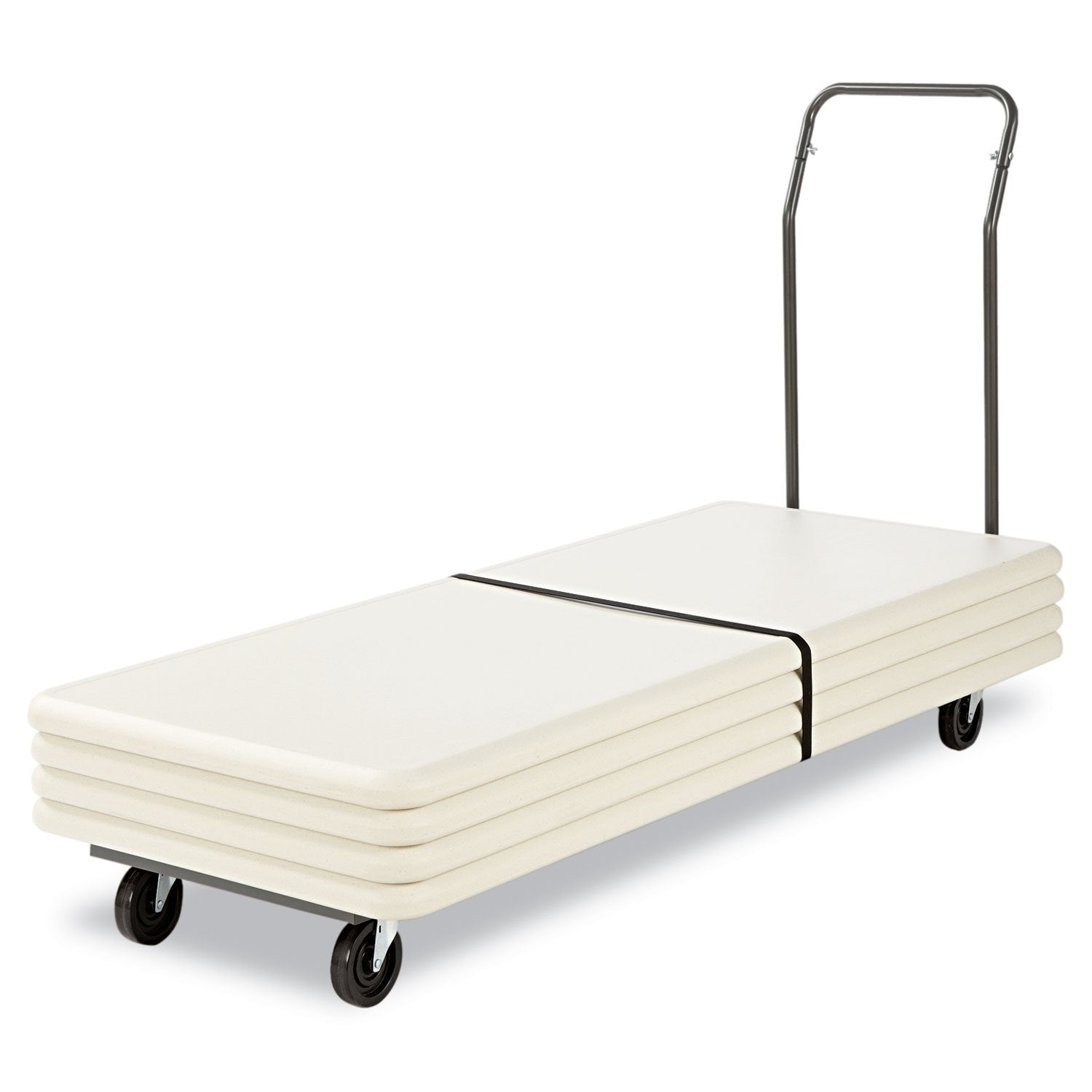 Alera ALEFTCART 20.86 in. x 50.78 in. to 72.04 in. x 43.3 in. 600 lbs. Capacity Metal Chair/Table Cart - Black