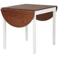 Homcom 55' Solid Wood Kitchen Table, Drop Leaf Tables For Small Spaces, Folding Dining Table, Brown