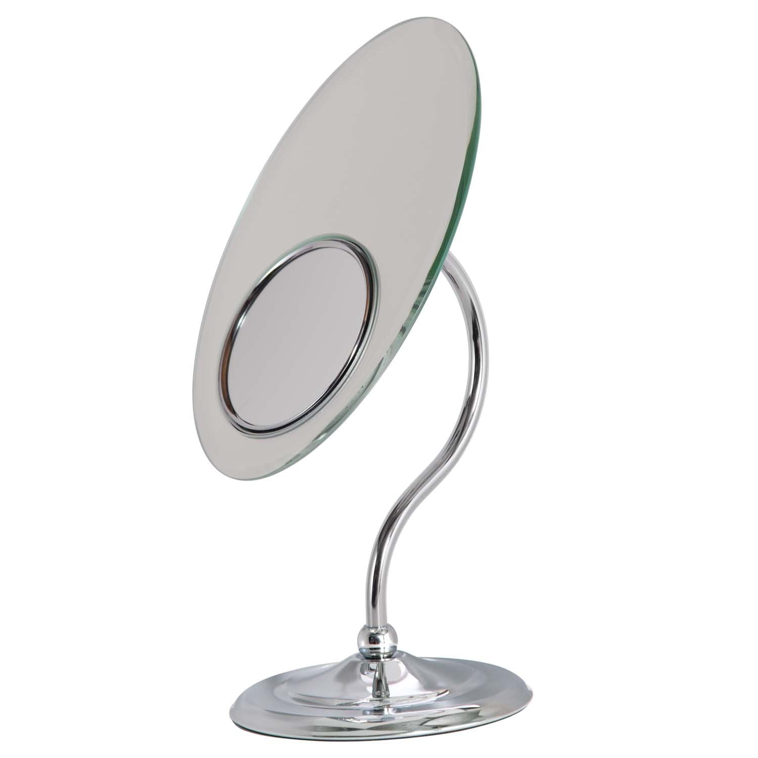 Zadro Oval Tri-Optics Beveled Pedestal Mirror, Chrome, OVL37