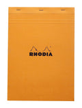 Rhodia Staplebound Notepad - Graph 80 Sheets - 8  X 11 ' - Orange Cover