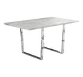 Monarch Specialties Dining Table, 59inchL X 35.5inchD X 30.25inchH, Grey