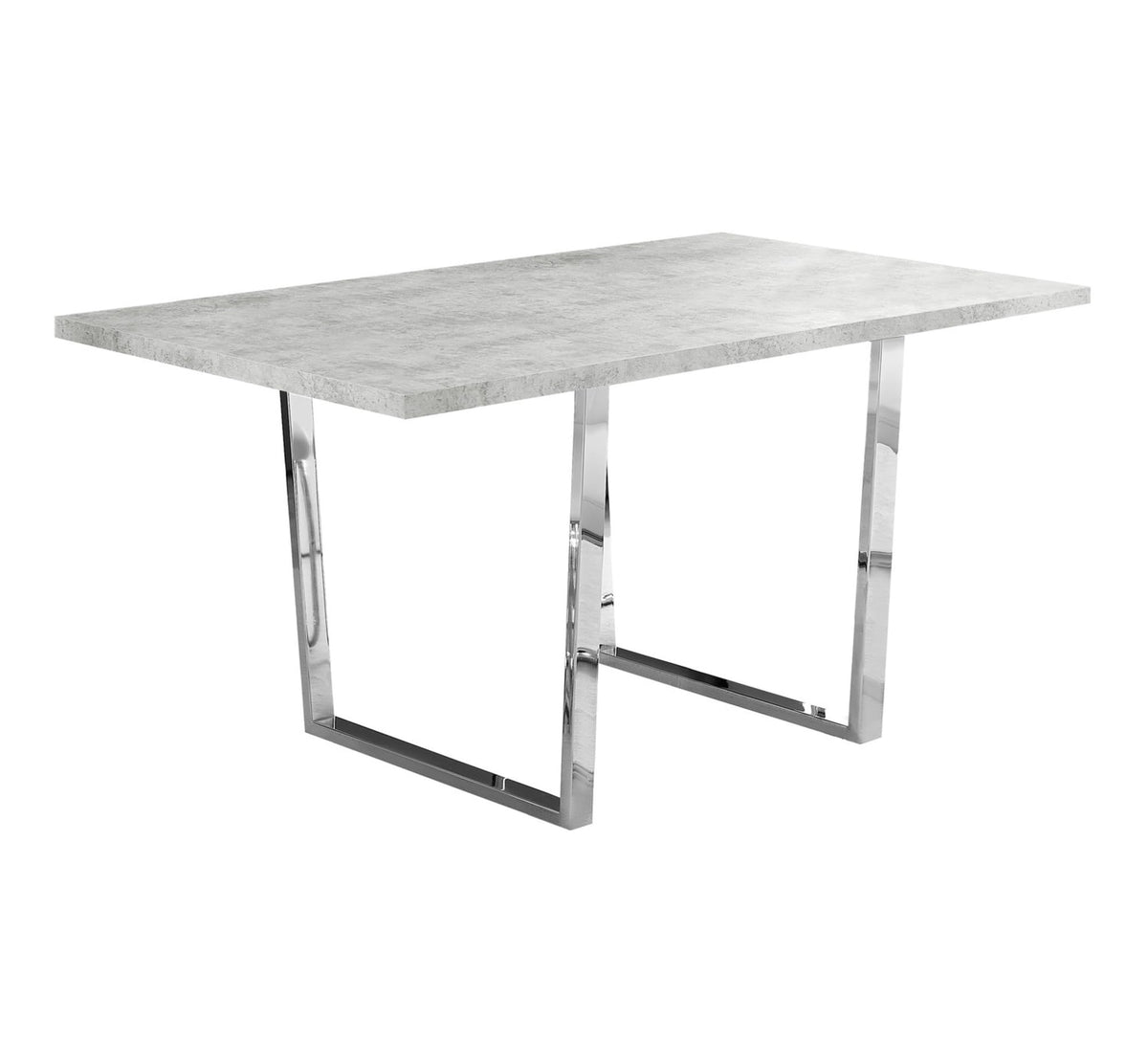 Monarch Specialties Dining Table, 59inchL X 35.5inchD X 30.25inchH, Grey