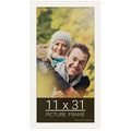 wallsthatspeak 11x31 white Picture Frame for Puzzles Posters Photos or Artwork
