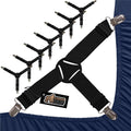Gorilla Grip Bed Sheet Straps, Adjustable Elastic Fasteners With Metal Clips, Keep In Place Fitted Bedding Holder, Easy Install