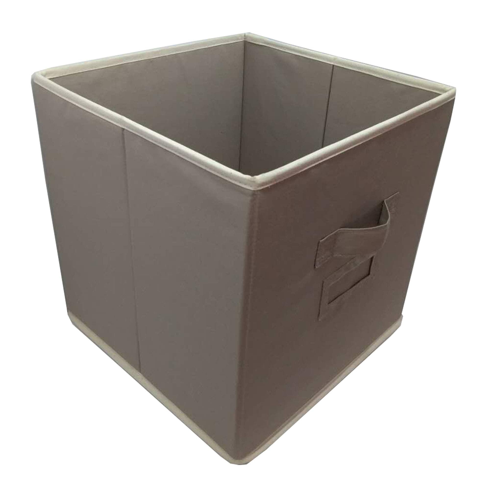Elegant Home Fashions Open Soft Organizer Without Lid Storage Bin, Beige