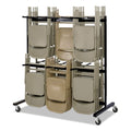 Safco Double Tier Chair Cart-Chair Cart,Double Tier,Holds 84,64-1/2"X33-1/2"X70-1/4",Bk