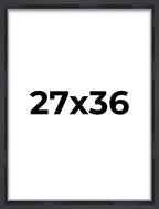 27x36 Shadow Box Frame Contemporary Black | 1'' Depth of Usable Space| Interior Size 27x36 or 36x27 Inches| UV Resistant Acrylic