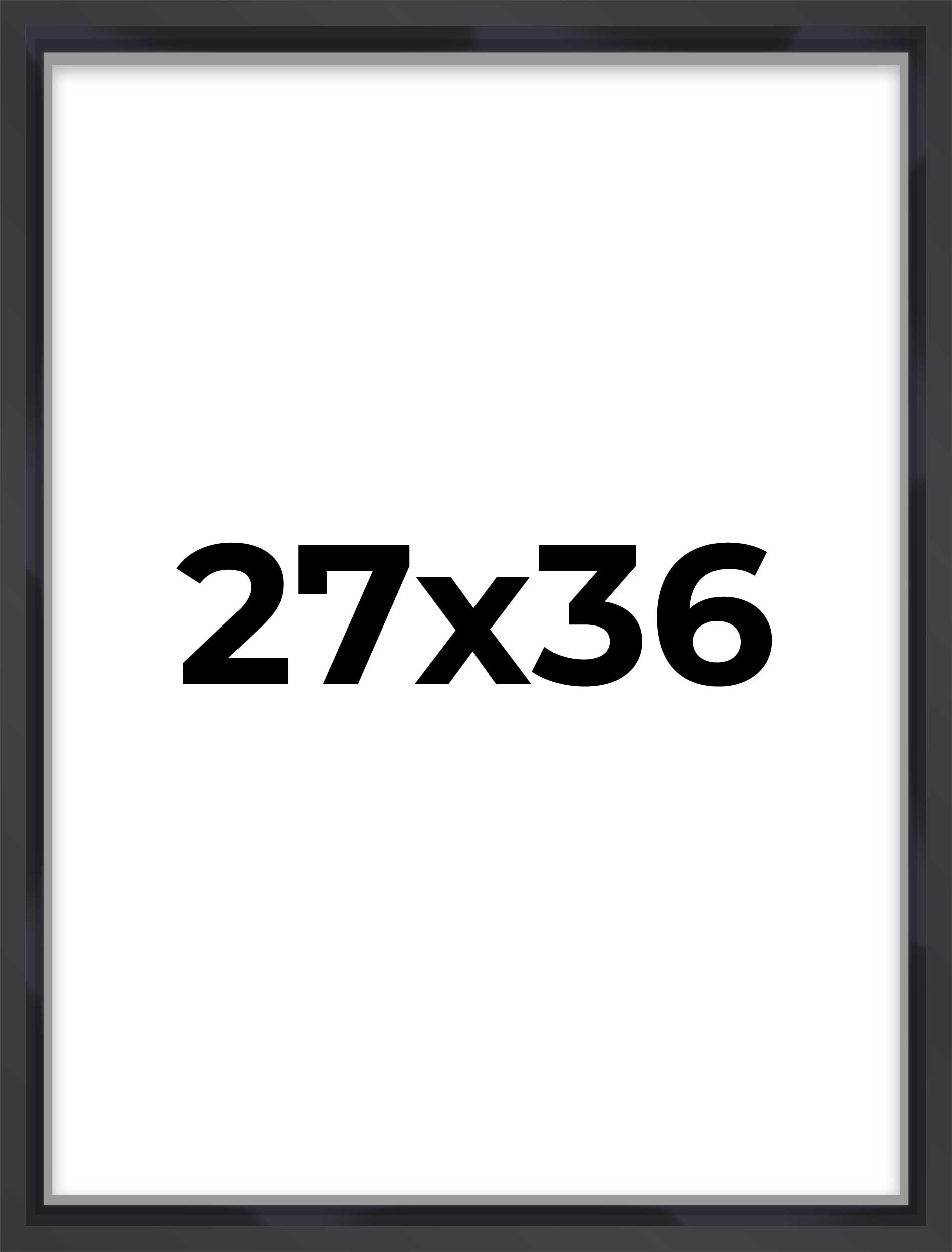 27x36 Shadow Box Frame Contemporary Black | 1'' Depth of Usable Space| Interior Size 27x36 or 36x27 Inches| UV Resistant Acrylic