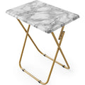 HUANUO Folding TV Tray Table -Stable Tray Table with No Assembly Required, TV Dinner Tray for Eating, Foldable Snack Tables for 