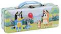 The Tin Box Company Bluey Pencil Box With Handle Clasp & Hinge, Model: 479407-12, Pencil Box With Handle, 8-3/8 X 3-3/8 X 2-1/4'