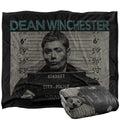 Supernatural Dean Mug Shot Officially Licensed Silky Touch Super Soft Throw Blanket 50' X 60'