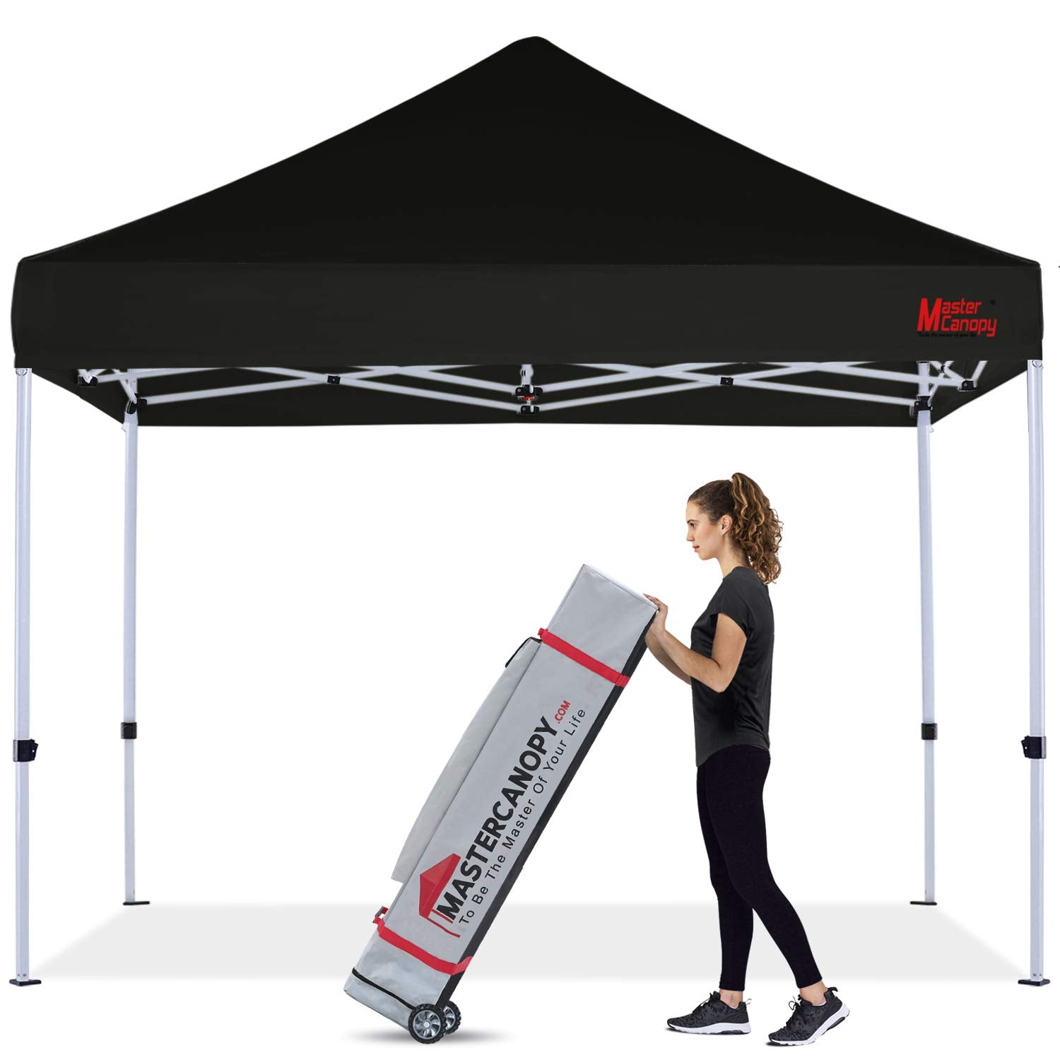 Mastercanopy Pop Up Canopy Tent Commercial Grade 10X10 Instant Shelter (Black)