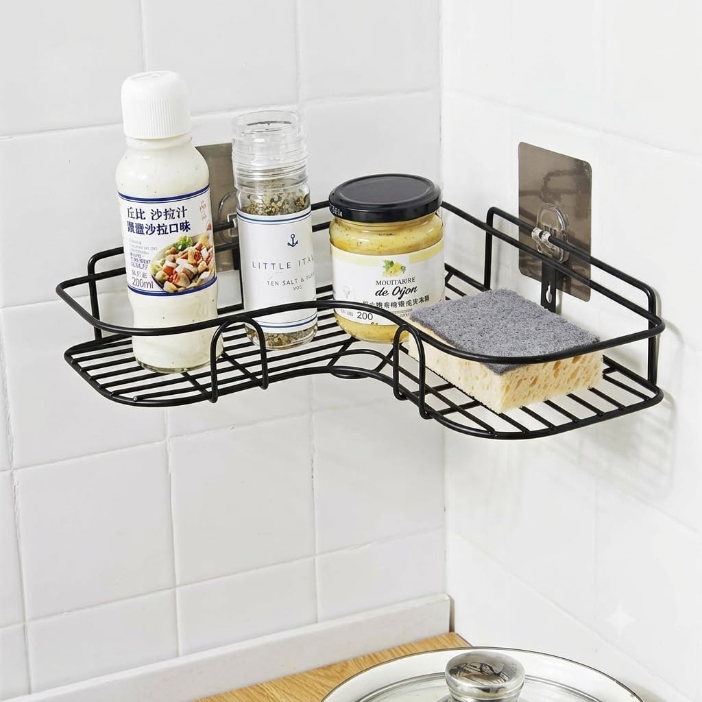 Bkk Giant Selfadhesive Multipurpose Wall Mounted Bathroom Shelves|Spacesaving Storage Organizer Racks For Bathroom And Kitchen