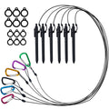 Gsyuwih 6 Sets 24 Inche Pen Silicone Lanyard Holder,Pen Leash With Silicone Circles And Metal Carabiner,Retractable Pen Holder W