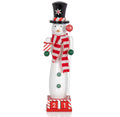 Ornativity Christmas Snowman Countdown Nutcracker - Wooden Snow Man Nutcracker with Advent Calendar Count Down to Christmas Base