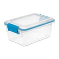 Sterilite Gasket Box, Stackable Storage Bin with Latching Lid, 7.5 Quart, 6 Pack