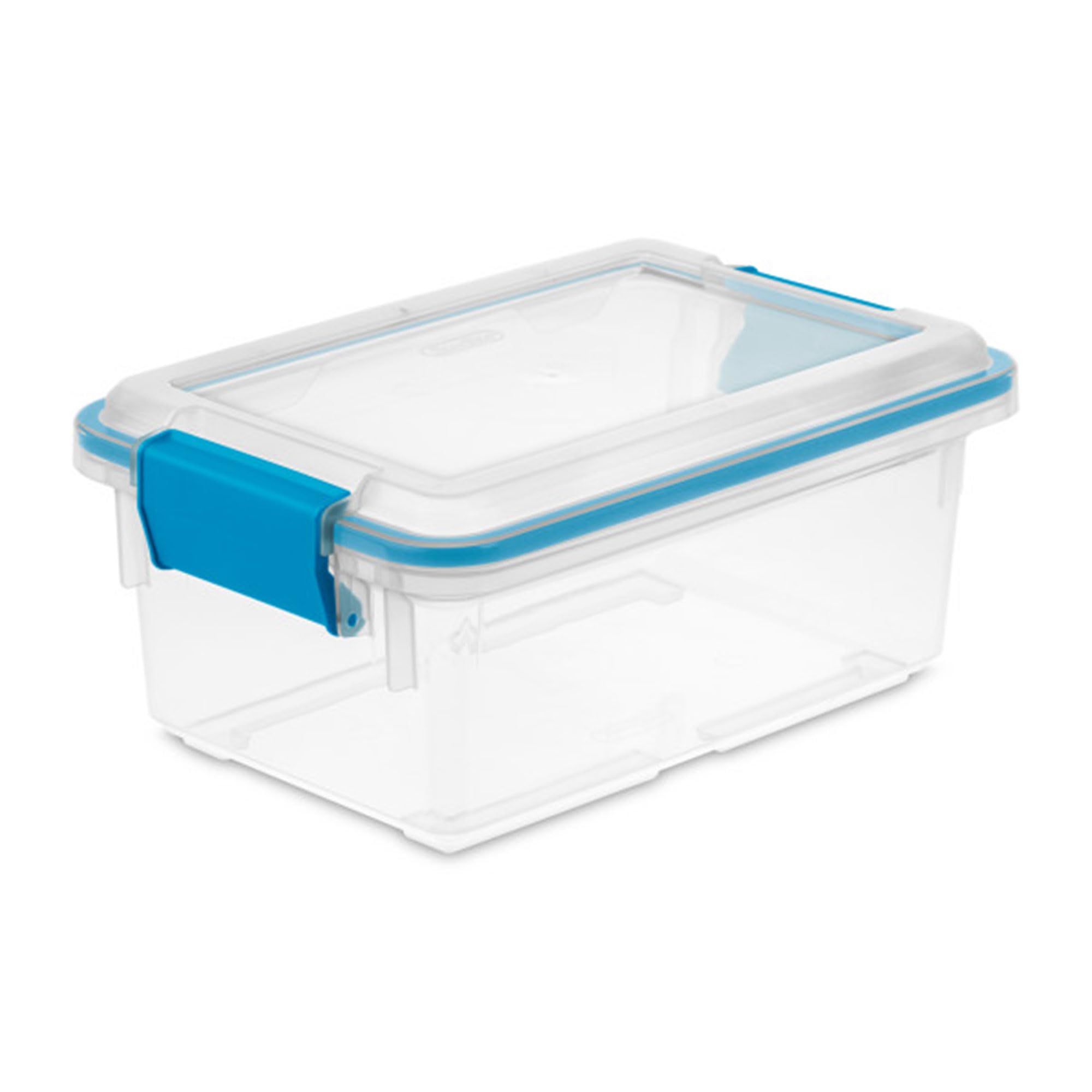 Sterilite Gasket Box, Stackable Storage Bin with Latching Lid, 7.5 Quart, 6 Pack