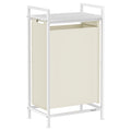 VASAGLE Laundry Hamper, Slim Laundry Basket, Laundry Sorter with A Pull-Out and Removable Bag, Shelf, Metal Frame, 12.7 Gallons 