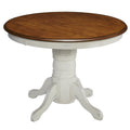 French Countryside Oak/ White 42 Round Pedestal Table by Home Styles