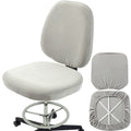 Buyue Task Office Chair Cover, Super Soft Velvet Stretch Washable Computer Desk Armless Chair Slipcover Dustproof Protectors (Set Of Light Grey)