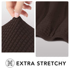 Purefit Stretch Chair Sofa Slipcover – Spandex Jacquard Non Slip Soft Couch Sofa Cover, Washable Furniture Protector With Non Skid Foam And Elastic Bottom For Kids (Chair, Chocolate)