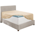 Hearth & Harbor Beige Fitted Sheet Queen Size, Extra Deep Pocket Queen Fitted Sheet Only, 1800 Microfiber Fitted Bed Sheet, Ultra Soft Fitted Queen Sheet Fits Up To 24 '' Mattress
