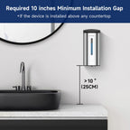 Aike Wall-Mount Automatic Liquid Soap Dispenser 27Oz Large Capacity Polished Stainless Steel Finish Model Ak1205