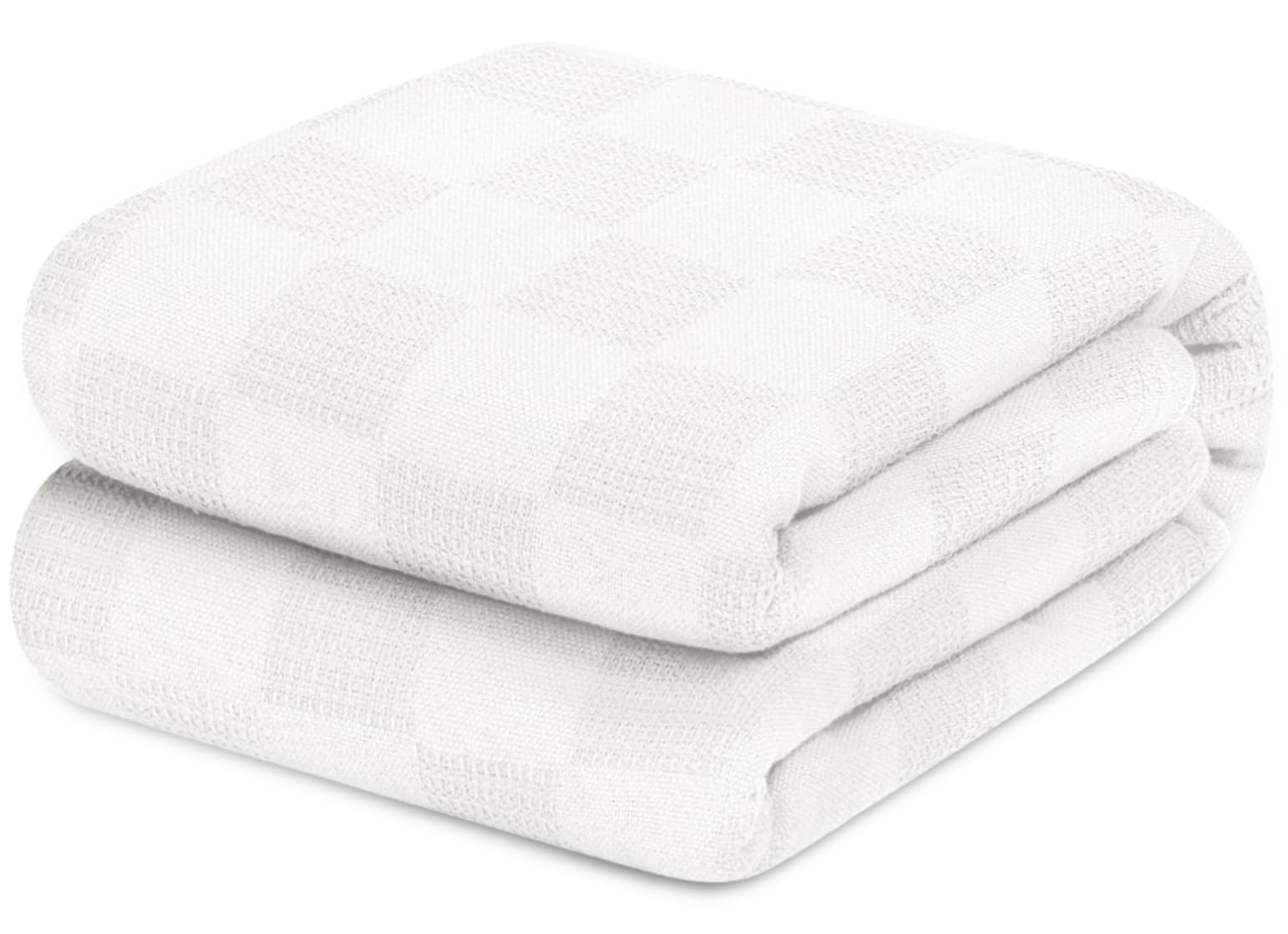 Avalon Bedding 100% Cotton Blankets King Size Thermal Blanket (108'X90') - Perfect Cotton Blanket King Size For Layering Bed I