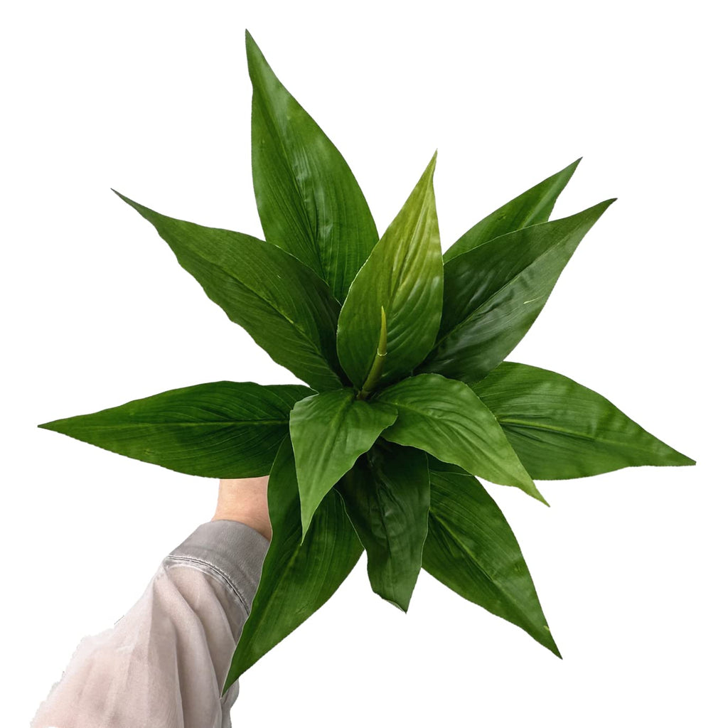 Artificial Agave Fake Plant, 10 Inches Faux Shrubs Bushes Plants For Indoor Outdoor Bedroom Garden Greenery Uv Resistant Leaves