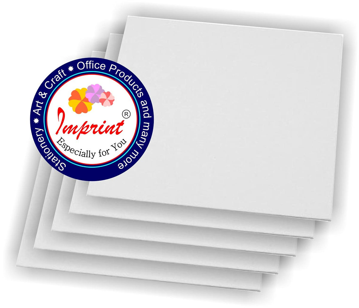 Imprint Canvas Boards 6X6 Inch Set Of 5 Canvas Boards For Oil Or Acrylic Painting