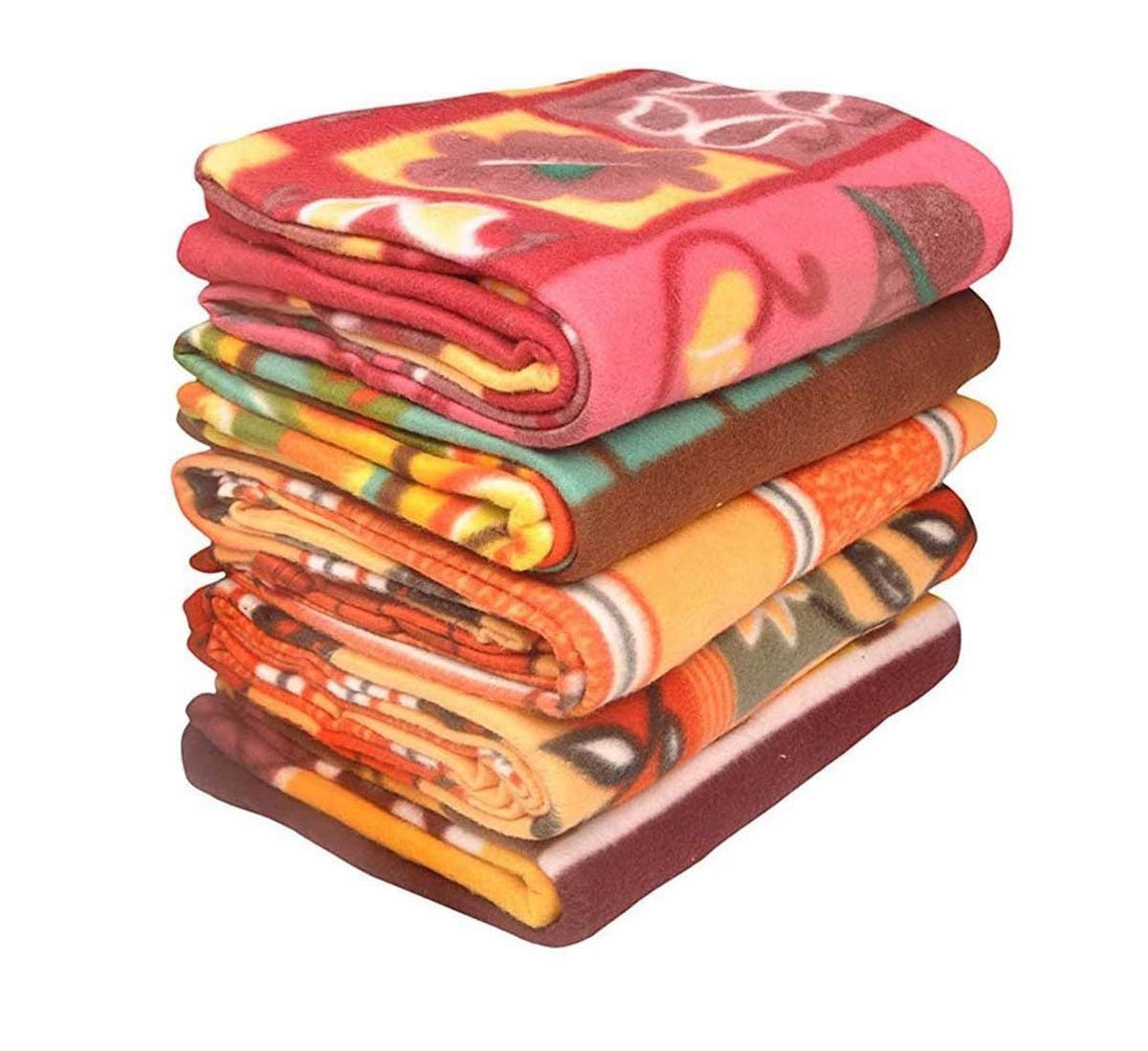 Woah Single Bed Soft Touch Light Weight Polar Fleece Blanket/Warm Bedsheet for Light Winters/Summer/AC Blankets (Multicolour) _O