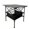 LEADALLWAY Folding Camping Table with Large Storage and Carrying Bags,28x28x28inchs