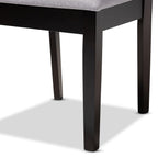 Baxton Studio Caron Contemporary Fabric Dining Chair, Gray and Espresso, 4/Pack (153-4P-9402-HiT)