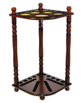 FLOOR CUE RACK - CHESTNUT