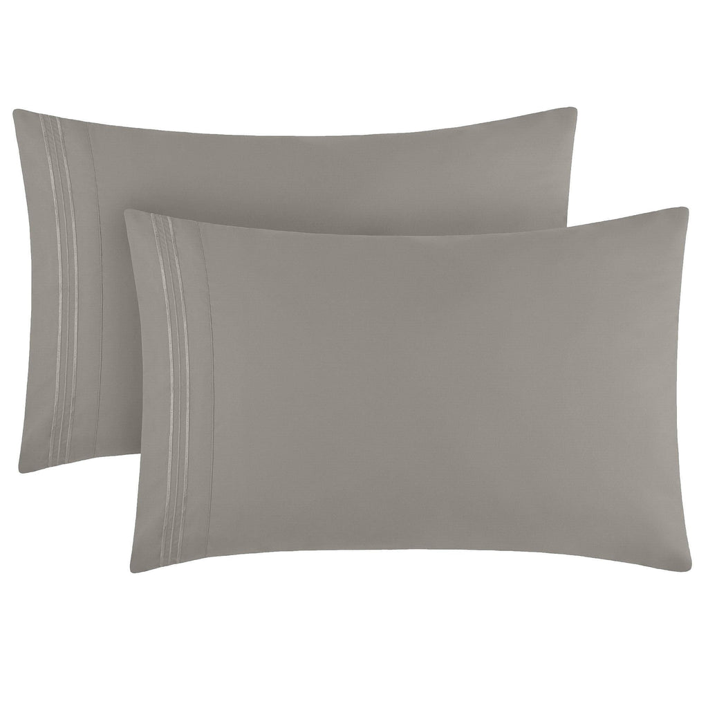 Mellanni Pillow Cases - 2 Pc Iconic Collection Pillowcases - Luxury, Extra Soft, Cooling Pillow Covers - Envelope Closure (Stand
