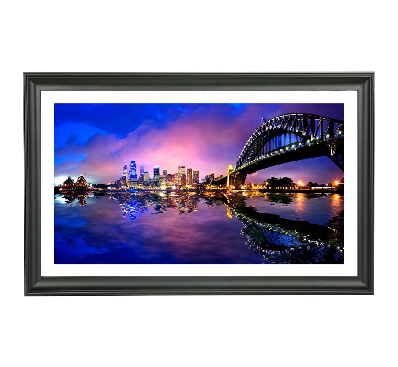 LTYHHK 12x20 Panoramic Picture Frames Solid Wood, Displays Picture10x18 with Mat or 12x20 Inch without Mat, Poster Frame 12x20 P